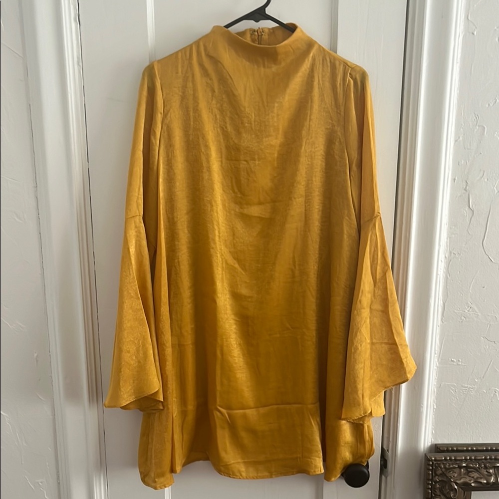 Valijah Mustard Mini Dress Size Large